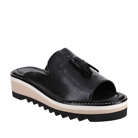 Luxe Sandal - Black/Beige - LE SANSA